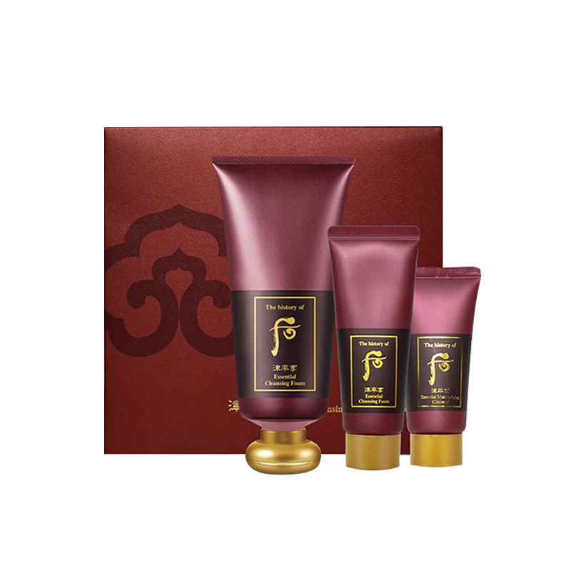 商品【原封正品】 WHOO|Whoo 后 津率享红华凝香洗面奶套盒 洁面180ml+40ml+卸妆膏30ml 深层清洁,价格¥240,第4张图片详细描述