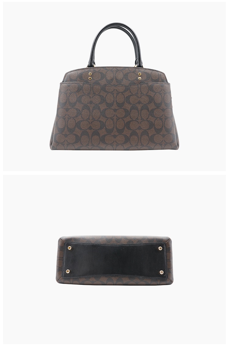 商品Coach|蔻驰女包经典LILLIE CARRYALL斜挎包大号手提戴妃包,价格¥2062,第5张图片详细描述