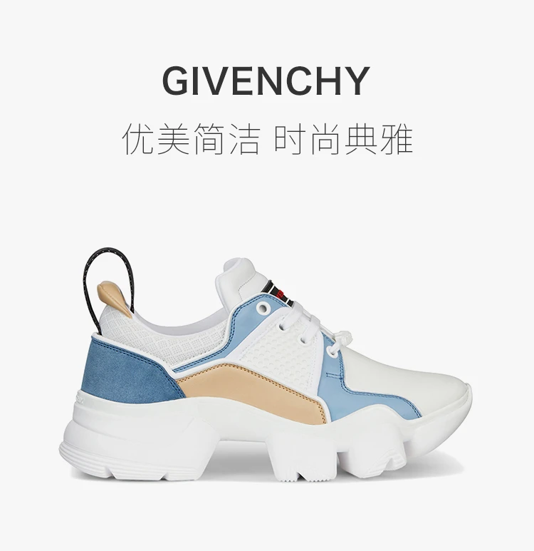 商品Givenchy|Givenchy 纪梵希 白色/蓝色 女士低帮运动鞋女士休闲/运动鞋 BE000FE0FD-128,价格¥3642,第1张图片详细描述