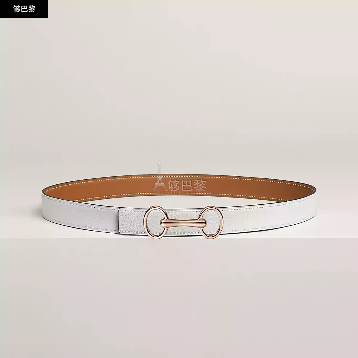 商品Hermes|【预售】 爱马仕 24秋冬 女士 腰带 Boucle de ceinture Héritage & Cuir de ceinture réversible 24 mm H081082CDZ2 | H052150CADG,价格¥6864,第4张图片详细描述