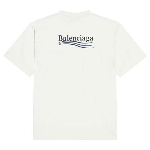 商品Balenciaga|Balenciaga/巴黎世家  男士白色复古针织大号版型运动T恤641675TKVJ19084,价格¥4270,第2张图片详细描述