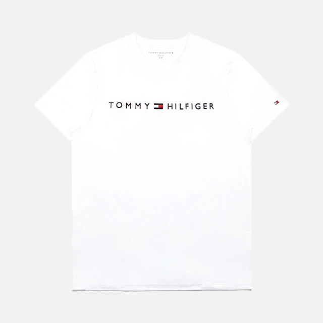 商品[国内直发] Tommy Hilfiger|TOMMY HILFIGER 男士白色棉质短袖T恤 78F1520-112,价格¥253,第1张图片详细描述