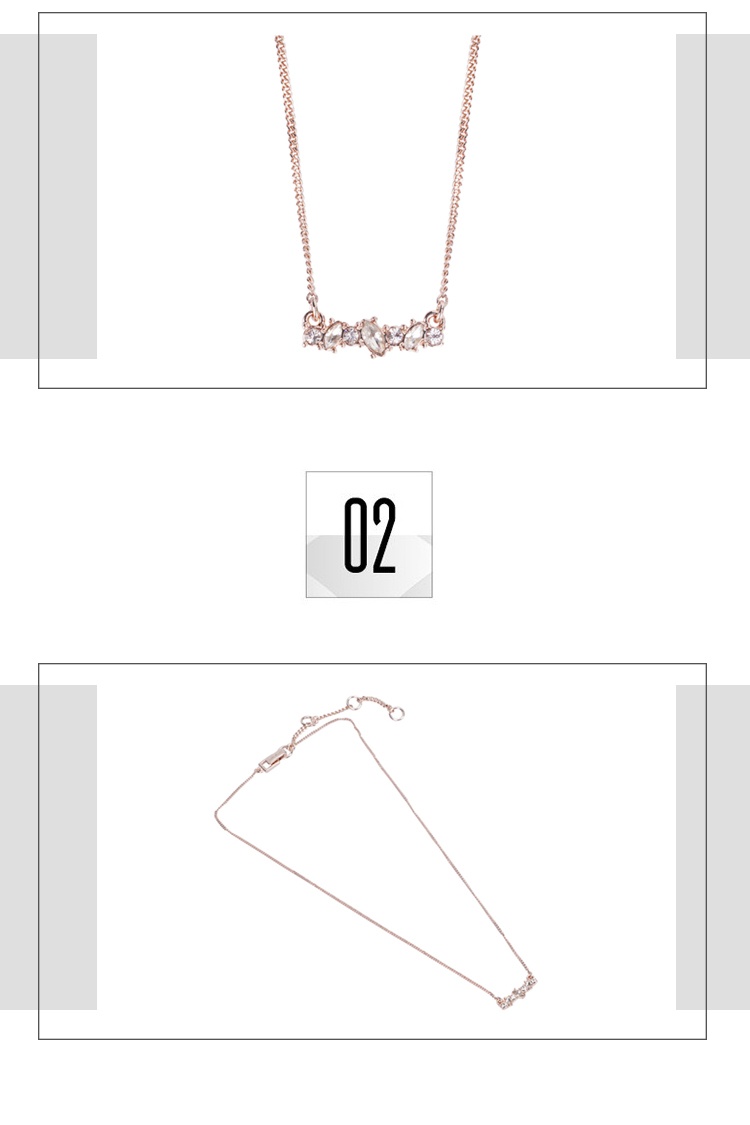 商品Givenchy|Givenchy 纪梵希女士新款时尚碎钻带坠项链 60568132-9DH-玫瑰金,价格¥492,第6张图片详细描述