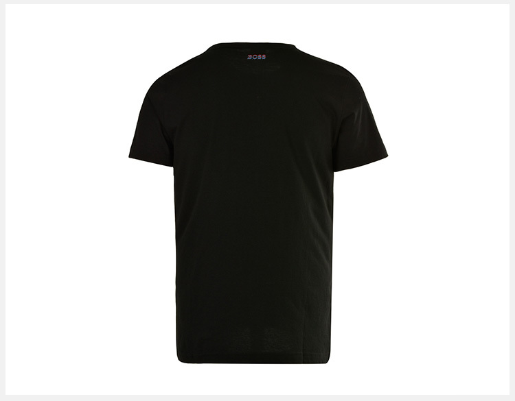 商品Hugo Boss|Hugo Boss 雨果博斯 男士黑色纯棉短袖T恤 TEE3-1816415001,价格¥654,第5张图片详细描述