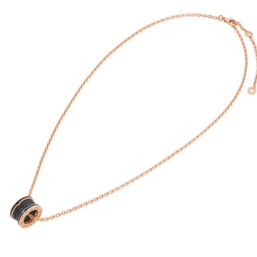 商品BVLGARI|  BVLGARI/宝格丽  B.ZERO1系列 18k金玫瑰金哑光黑色陶瓷项链358050,价格¥45211,第4张图片详细描述