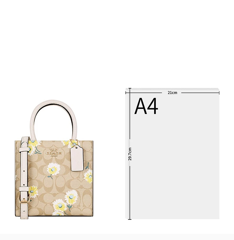 商品Coach|COACH 女士雏菊印花手提包单肩包 C3599IMOTV,价格¥1337,第4张图片详细描述