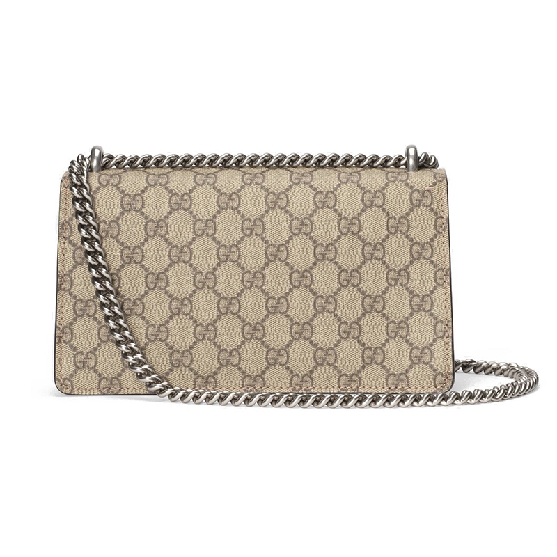 商品Gucci|GUCCI/古驰 Dionysus系列 经典Supreme帆布双G虎头搭扣小号单肩斜挎包 49962392TJN8677,价格¥19300,第3张图片详细描述