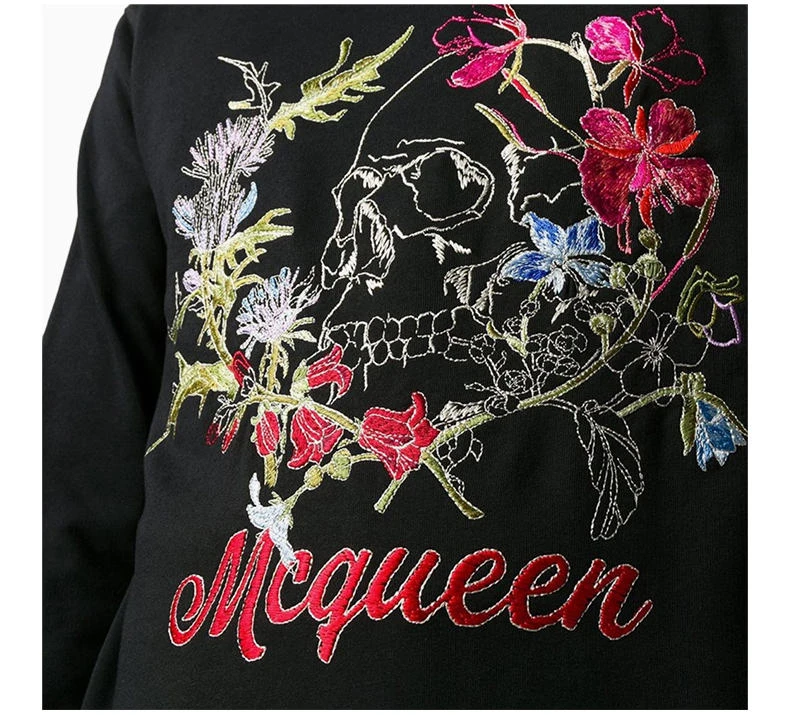 商品Alexander McQueen|ALEXANDER MCQUEEN 亚历山大·麦昆 男士黑色棉质针织衫/毛衣 626588-QPZ75-0901,价格¥3355,第5张图片详细描述