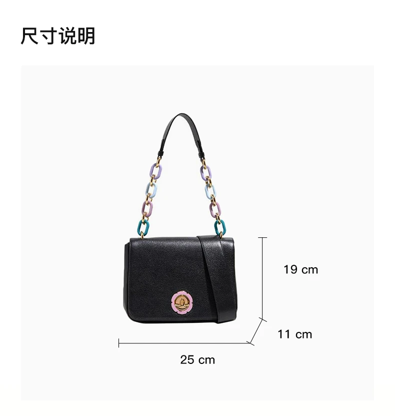商品[国内直发] Salvatore Ferragamo|Salvatore Ferragamo 菲拉格慕 女士黑色牛皮单肩包 21-G843-684505,价格¥6776,第3张图片详细描述