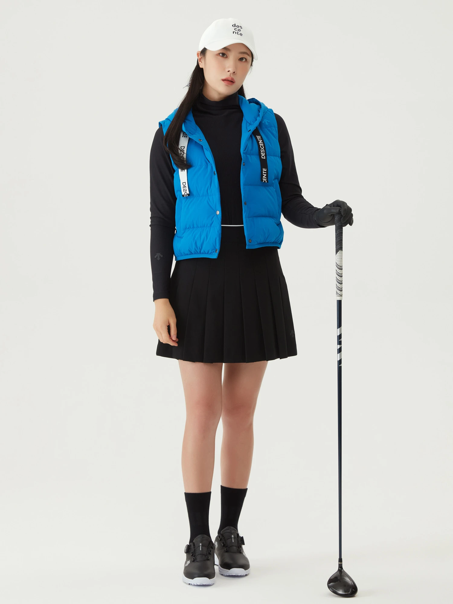 商品【预售商品15天发货】 DESCENTE|高尔夫女性松紧带细节百褶裙优雅 DO32WFSK93-MLGG,价格¥1025,第6张图片详细描述