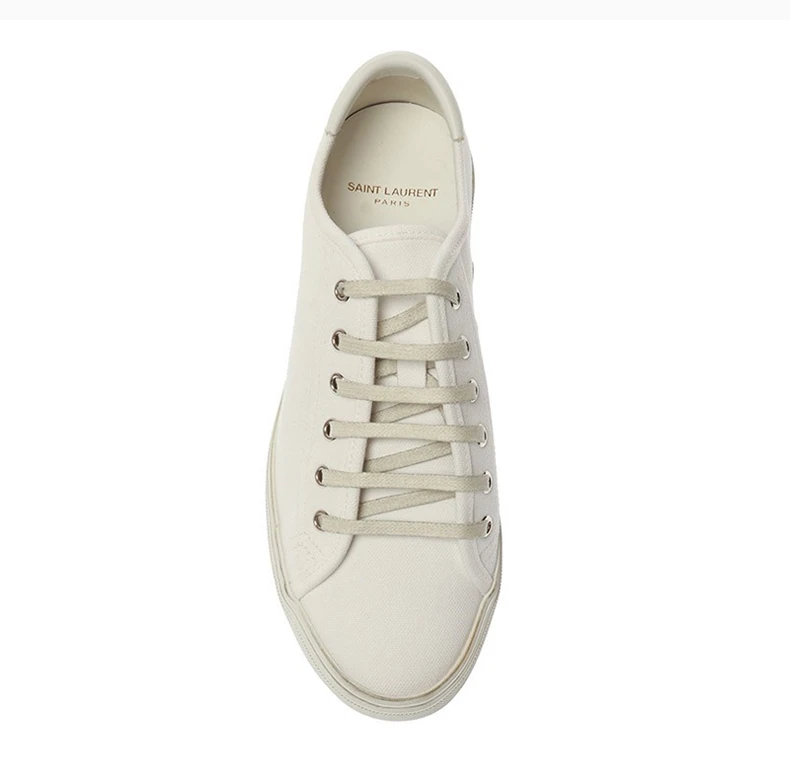 商品Yves Saint Laurent|YSL 圣罗兰 女士白色棉帆布鞋 606446-GUZ20-9030,价格¥3193,第6张图片详细描述