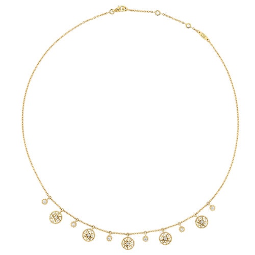 商品Dior|DIOR/迪奥 Rose des vents罗盘系列 18K金黄金镶嵌钻和白色珍珠贝母八角星罗盘项链 JRDV95129_0000,价格¥51702,第2张图片详细描述