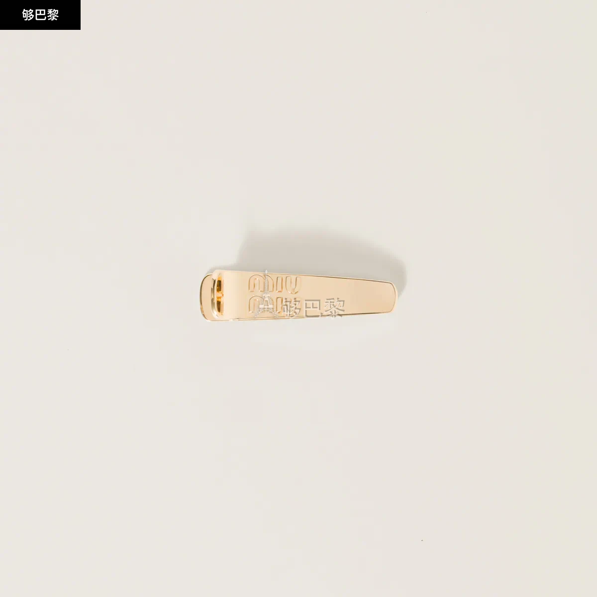 商品Miu Miu|【预售】 缪缪 25春夏 女士 发夹 Pince à cheveux en métal 5IF222_2DTU_F0056 ,价格¥4024,第2张图片详细描述