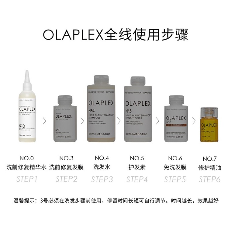 商品Olaplex|OLAPLEX 0号修护营养精华液155ml 防毛躁,价格¥232,第8张图片详细描述