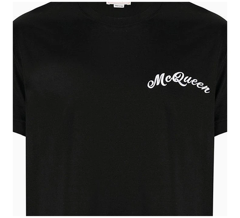 商品Alexander McQueen|ALEXANDER MCQUEEN 黑色男士T恤 624180-QPX01-1000,价格¥2156,第5张图片详细描述
