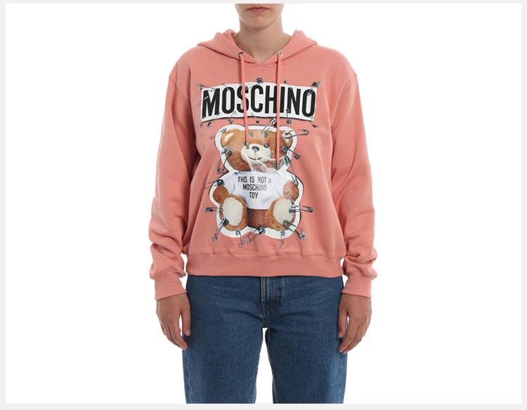 商品Moschino|Moschino 莫斯奇诺 女士浅橘色印花棉质卫衣 EV1705-5527-1147,价格¥2135,第5张图片详细描述