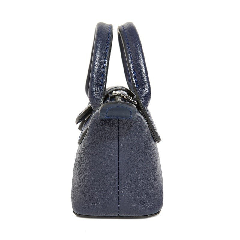 商品[国内直发] Longchamp|珑骧LONGCHAMP 奢侈品 女士LE PLIAGE CUIR系列海军蓝皮质迷你手提单肩斜挎包零钱饺子包礼盒款,价格¥1711,第3张图片详细描述