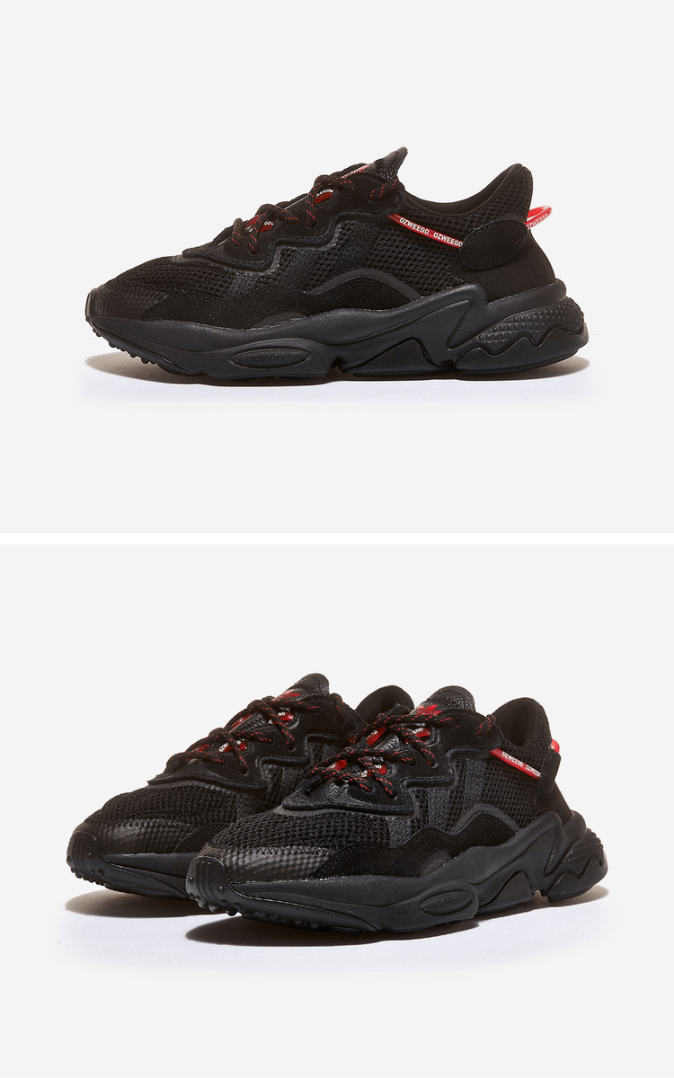 商品Adidas|【韩国直邮|包邮包税】阿迪达斯 OZWEEGO  运动鞋 SNEAKERS  GV9965 CBLACK/CBLACK/SCARLE,价格¥322,第2张图片详细描述