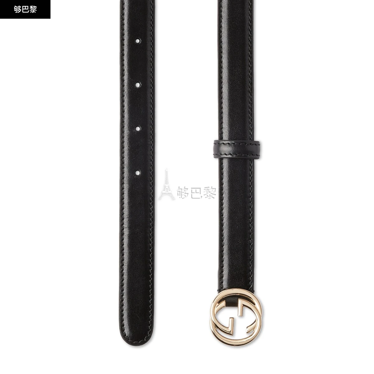 商品Gucci|【预售】 古驰 24秋冬 女士 腰带 互扣式双G搭扣腰带 813005 0YA0G 1000,价格¥3732,第3张图片详细描述