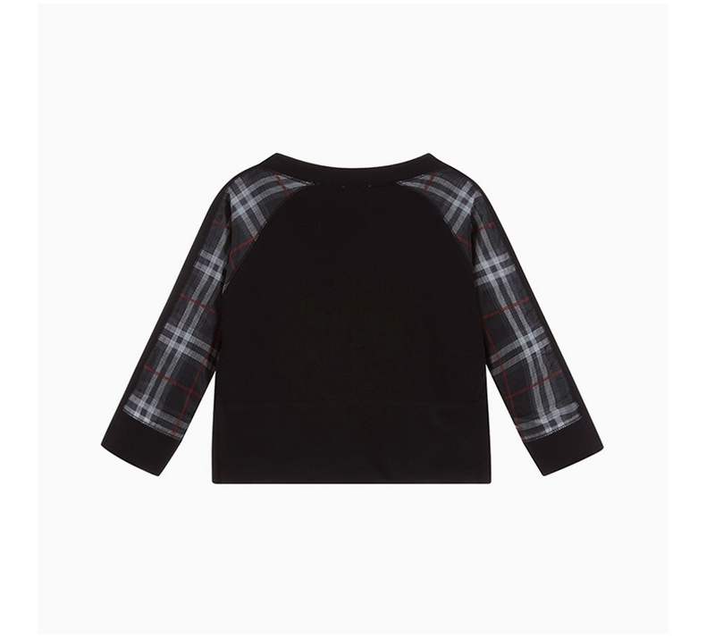 商品Burberry|Burberry Kids 博柏利童装 女童黑色TEEN格纹拼接套头衫 8011010,价格¥1268,第6张图片详细描述