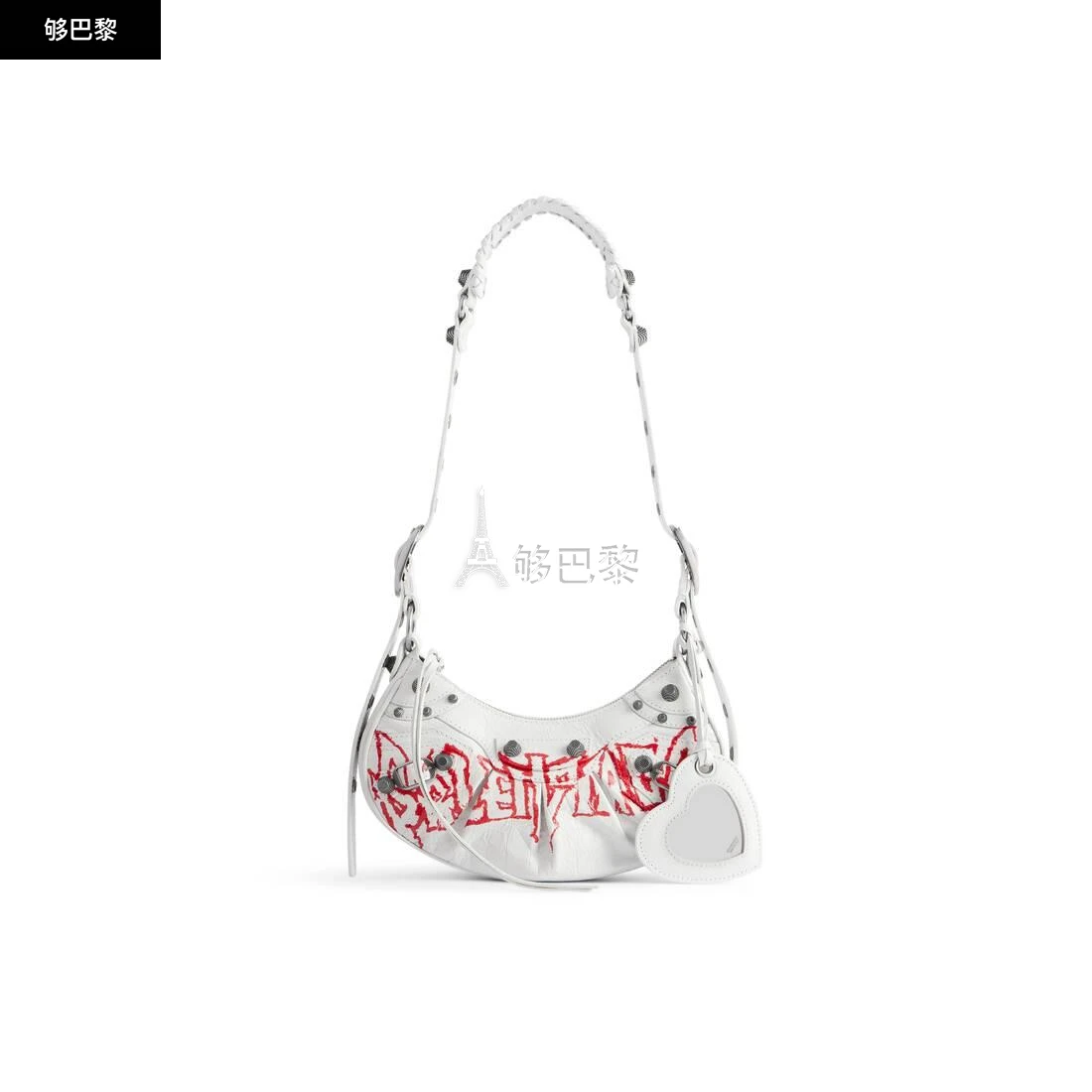 商品Balenciaga|【预售】 巴黎世家 24秋冬 女士 单肩包 LE CAGOLE DIY METAL加小号肩背包 6713092AAXE9066,价格¥18817,第3张图片详细描述