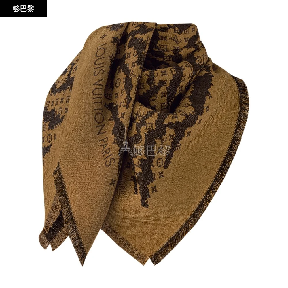 商品Louis Vuitton|【预售】 女士 丝巾 Tigergram 披肩  M79070/Camel LVUM63YGBEI,价格¥5289,第2张图片详细描述