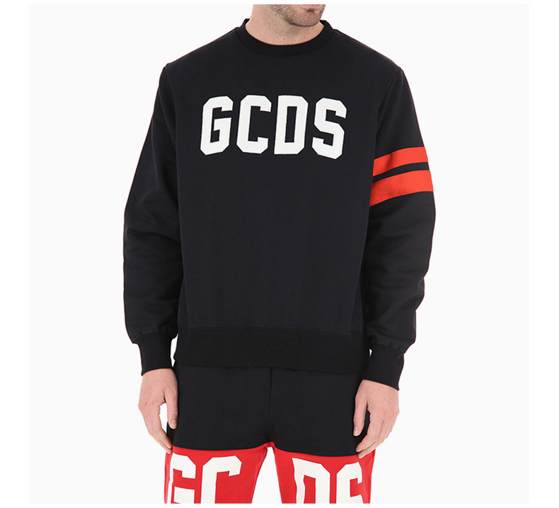 商品GCDS|GCDS 男士黑色卫衣/帽衫 CC94M021003-02,价格¥1824,第7张图片详细描述