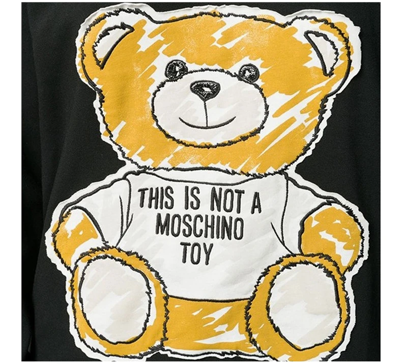 商品Moschino|MOSCHINO 女黑色女士卫衣/帽衫 DV0448-0426-1555,价格¥4234,第6张图片详细描述