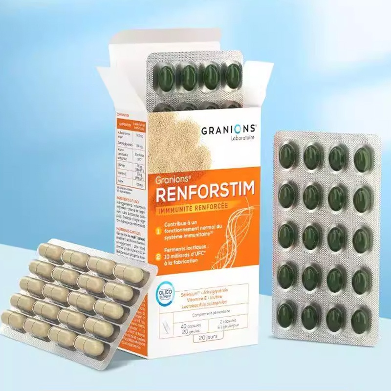 商品Granions|格兰宁鲨鱼肝油益生菌胶囊 60粒 提升细胞免疫肠道免疫,价格¥187,第4张图片详细描述