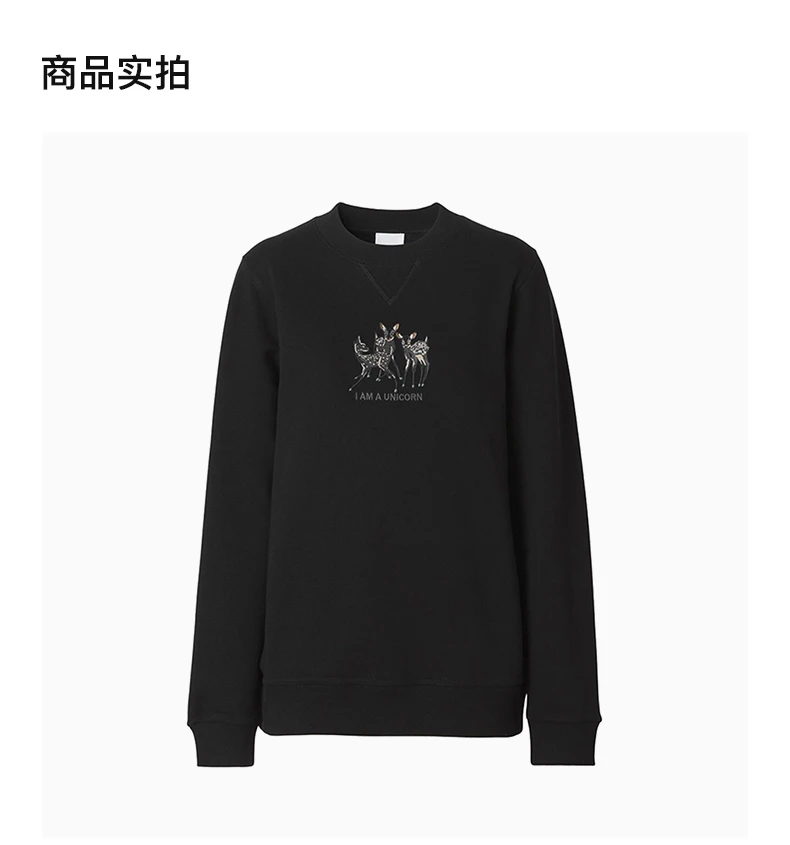 商品Burberry|BURBERRY 黑色女士卫衣/帽衫 8042883,价格¥4121,第3张图片详细描述