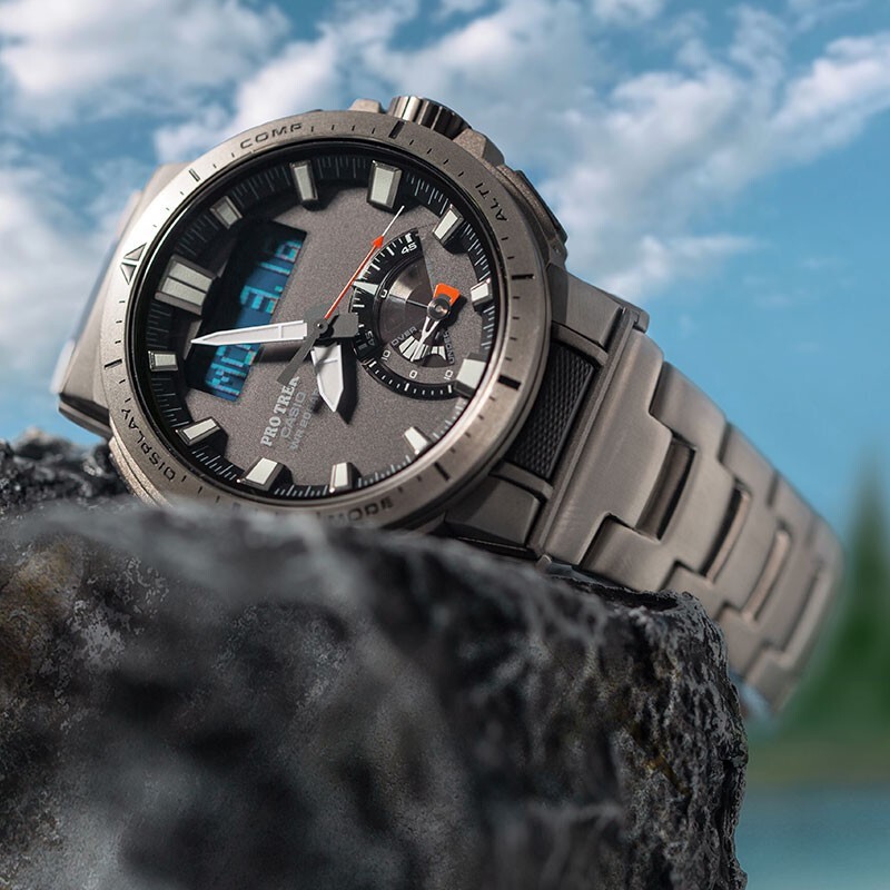 商品[国内直发] Casio|卡西欧高端登山系列PROTREK PRW-70YT-7PR 太阳能动力  6局电波接收  人造蓝宝石玻璃镜面  罗盘功能  测高功能  气压测量功能 ,价格¥4764,第1张图片详细描述