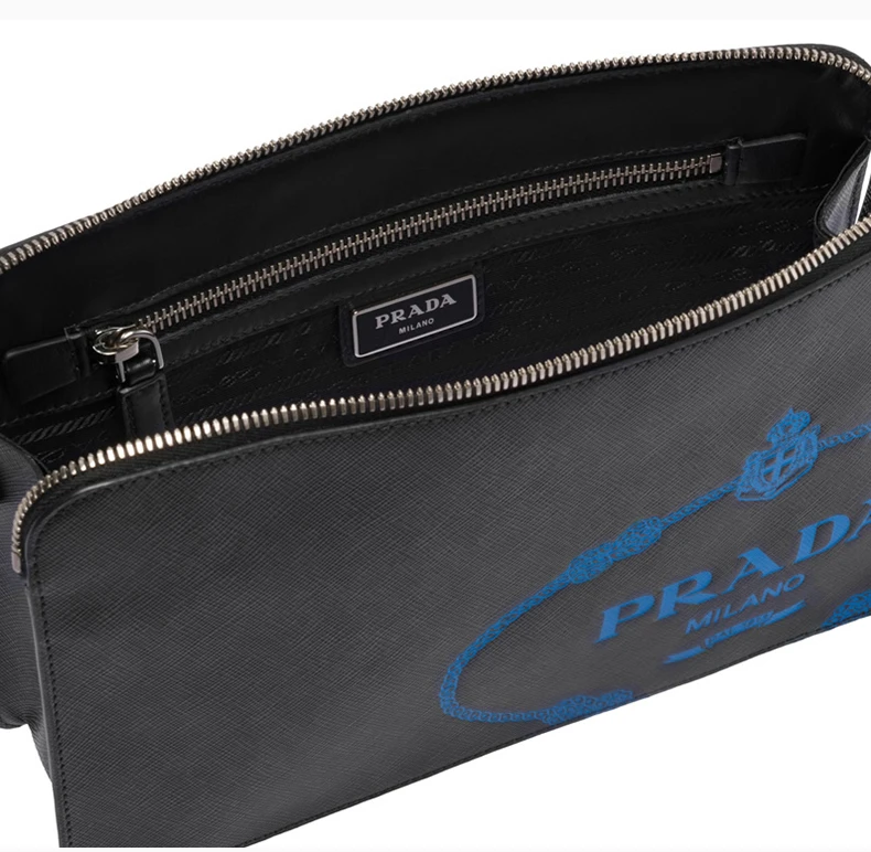 商品[国内直发] Prada|PRADA  男士黑色皮革手拿包  2VF056-9Z2-OLM-F0QLR,价格¥8165,第6张图片详细描述
