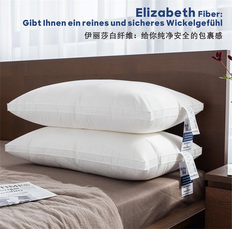 商品[国内直发] GLENVINTEN|格岚云顿出口德国Betten Bähren白鹅毛枕头全棉枕芯柔软蓬松酒店护颈椎枕一对,价格¥266,第10张图片详细描述