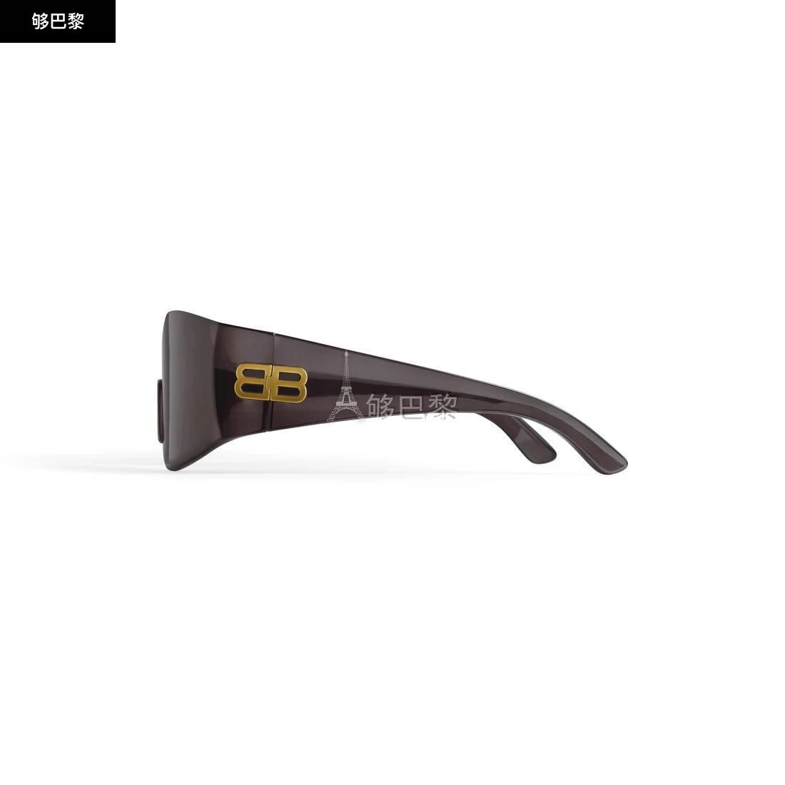 商品Balenciaga|包邮包税【预售7天发货】 BALENCIAGA巴黎世家 24春夏 男士 太阳眼镜 Hourglass Mask Sunglasses in Black 751439T00031000,价格¥4675,第7张图片详细描述