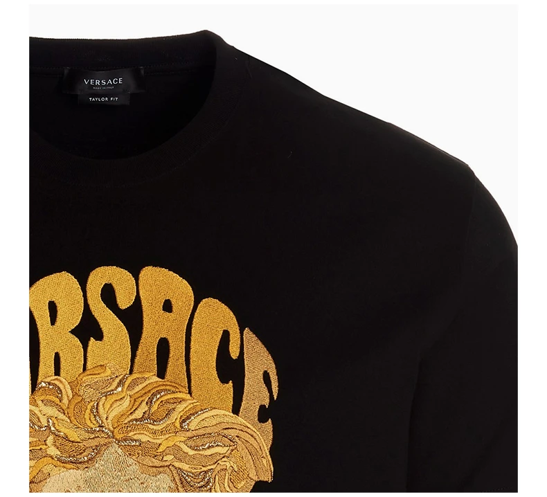 商品[国内直发] Versace|VERSACE 男士黑色印花棉质短袖T恤 10039131-A027851-B000,价格¥6760,第6张图片详细描述