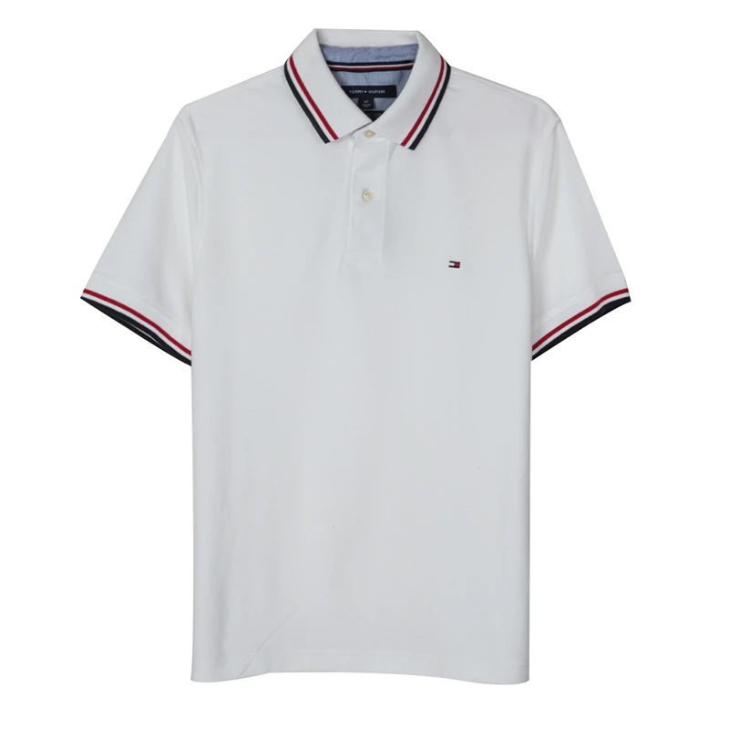 商品[国内直发] Tommy Hilfiger|TOMMY HILFIGER 白色男士POLO衫 046863687705,价格¥348,第1张图片详细描述