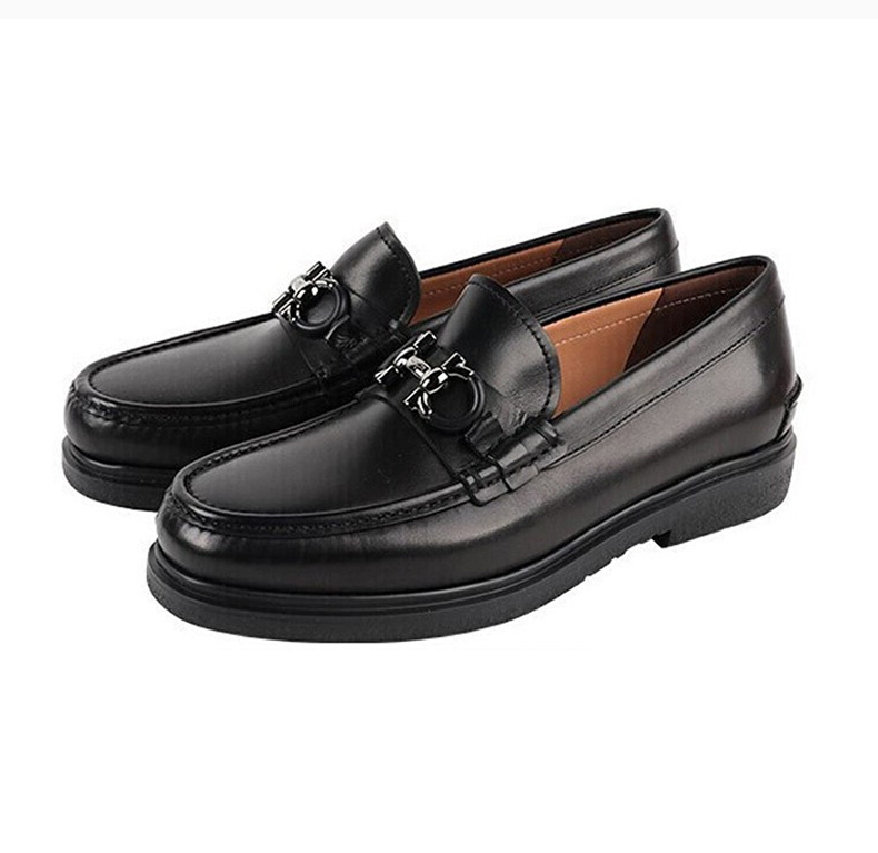 商品[国内直发] Salvatore Ferragamo|SALVATORE FERRAGAMO 黑色男士乐福鞋 0735190,价格¥6033,第5张图片详细描述