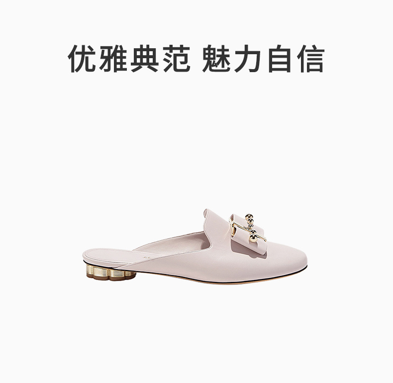 商品Salvatore Ferragamo|SALVATORE FERRAGAMO 女士淡粉红色羊皮包脚凉鞋 0709128,价格¥2752,第3张图片详细描述