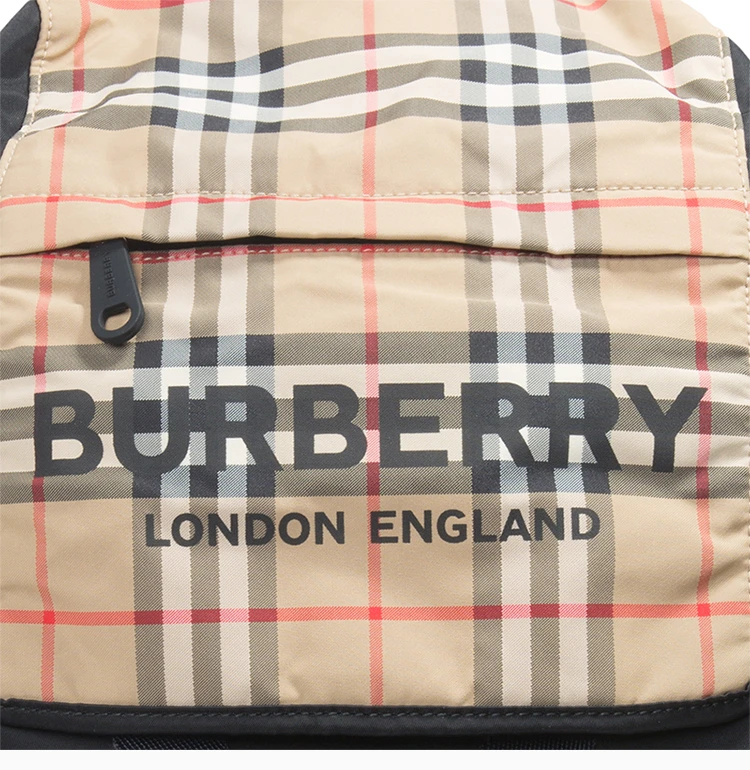 商品[国内直发] Burberry|Burberry 博柏利 女士logo印花经典格纹背包 8010372,价格¥8954,第7张图片详细描述