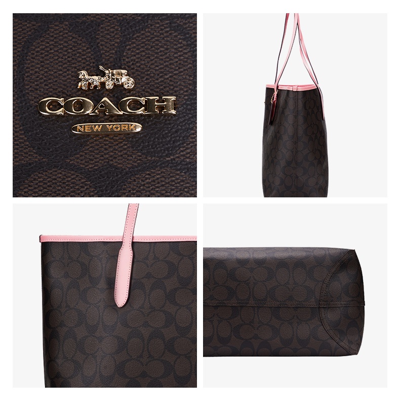商品Coach| 蔻驰新款女士时尚单肩手提托特包多色 冰川白,价格¥1661,第26张图片详��细描述