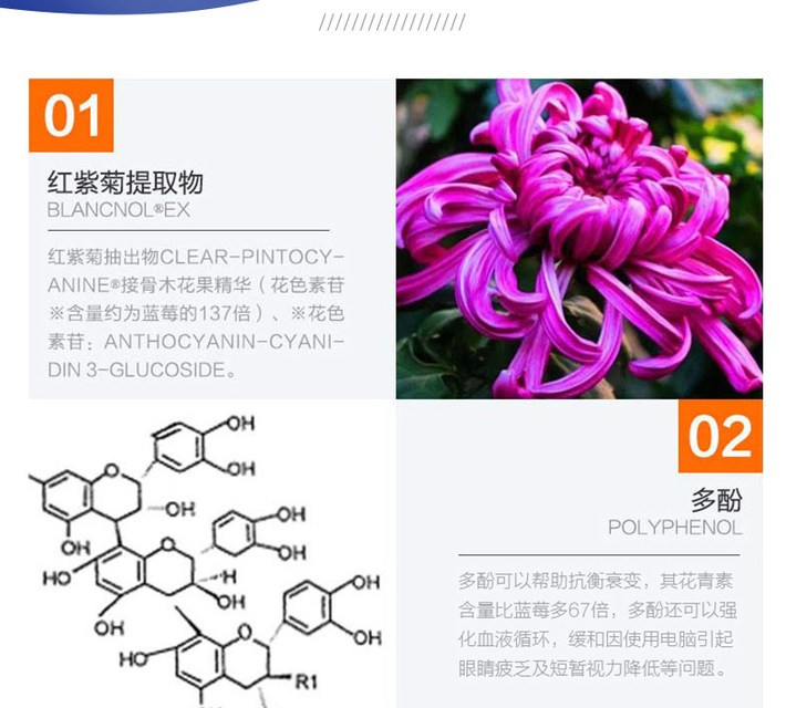 商品POLA|日本进口 POLA宝丽护眼丸 BRIGHT LINK蓝莓红紫菊180粒 去黑眼圈抗糖缓解眼疲劳 180粒3个月量 ,价格¥788,第6张图片详细描述