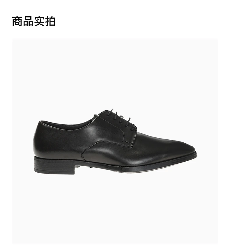 商品Giorgio Armani|GIORGIO ARMANI 男士黑色牛皮正装系带德比鞋 X2C536-XAT29-00002,价格¥1984,第4张图片详细描述