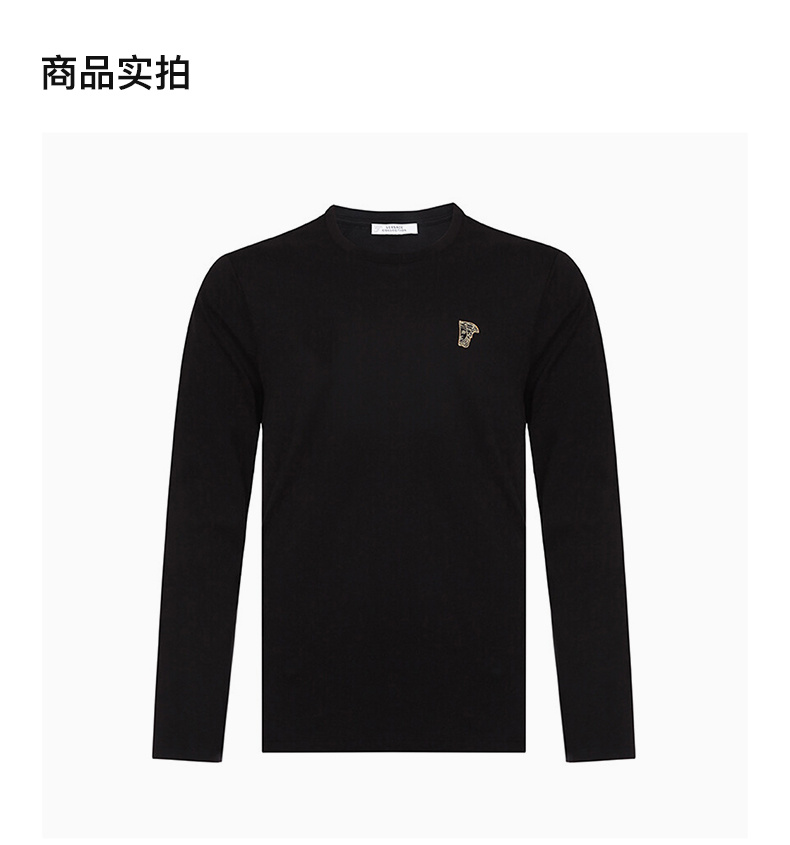 商品Versace|VERSACE COLLECTION 男士黑色T恤 V800491R-VJ00180-V9001,价格¥507,第6张图片详细描述