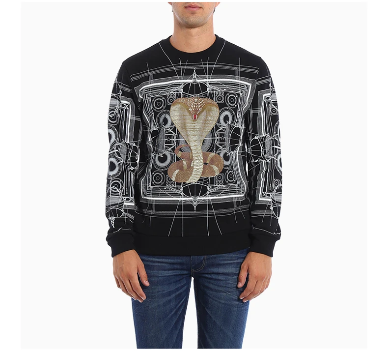 商品Givenchy|GIVENCHY 男士黑色印花卫衣 16W7341653-001,价格¥3176,第5张图片详细描述