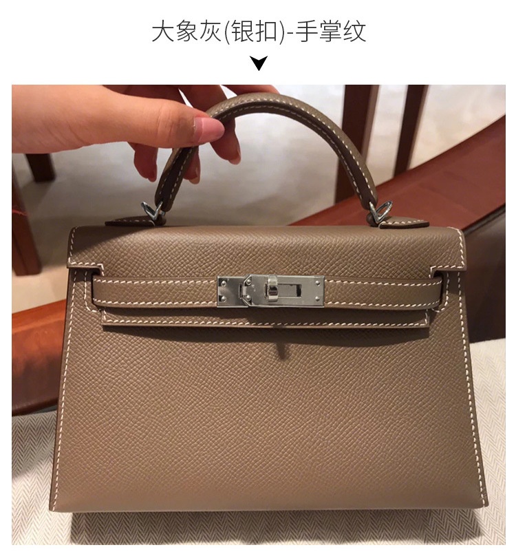 商品[国内直发] GLENVINTEN|格岚云顿迷你Kelly二代凯莉包真皮女包潮新款网红单肩斜挎手提包,价格¥358,第6张图片详细描述