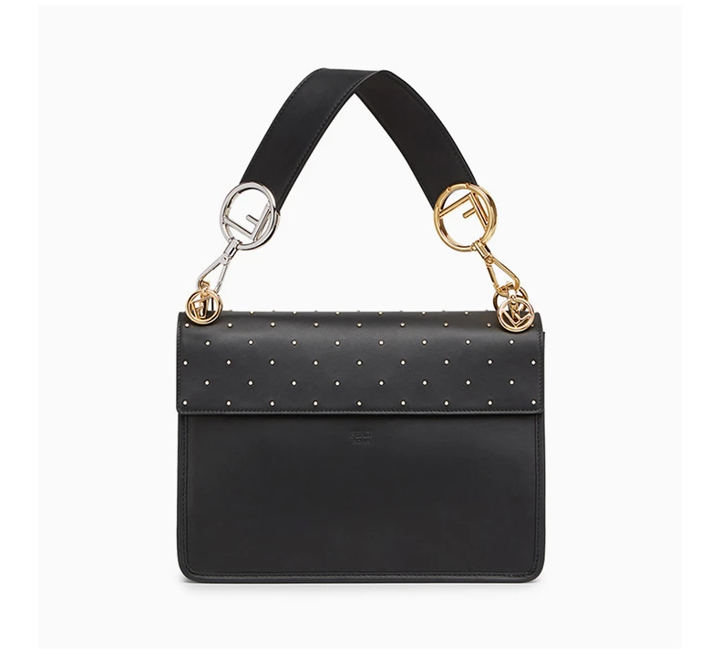 商品[国内直发] Fendi|Fendi 芬迪 女士黑色小牛皮手提单肩包 8BT284-A5P5-F0KUR,价格¥15203,第6张图片详细描述