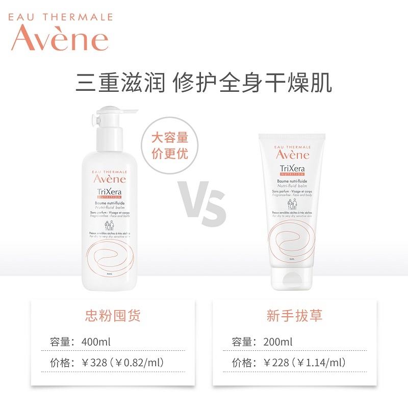 商品Avene|雅漾三重修护盈润乳特润霜400ML,价格¥197,第7张图片详细描述