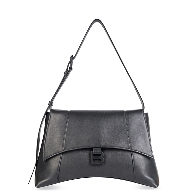 商品Balenciaga|Balenciaga/巴黎世家 秋冬新款 DOWNTOWN系列 女士黑色光滑小牛皮哑光黑色饰面B徽标单肩包67135429S171000,价格¥15690,第2张图片详细描述