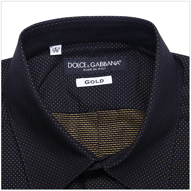 商品[��国内直发] Dolce & Gabbana|Dolce&Gabbana 杜嘉班纳 男士黑色棉质长袖衬衫 G5AZ1T-FJ5DB-S8353,价格¥1650,第6张图片详细描述