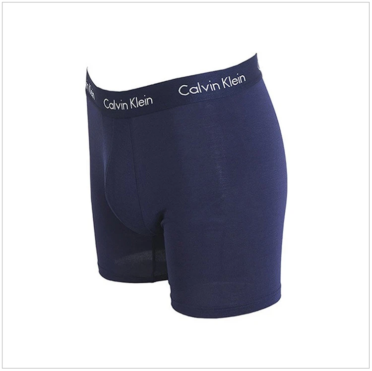 商品[国内直发] Calvin Klein|Calvin Klein 卡尔文 克莱恩 蓝色莫代尔弹性纤维时尚男士平角内裤 U5555-403,价格¥147,第4张图片详细描述